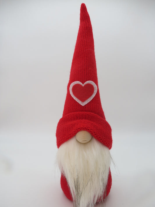15" Medium Gnome (5985) - Red with Hearts