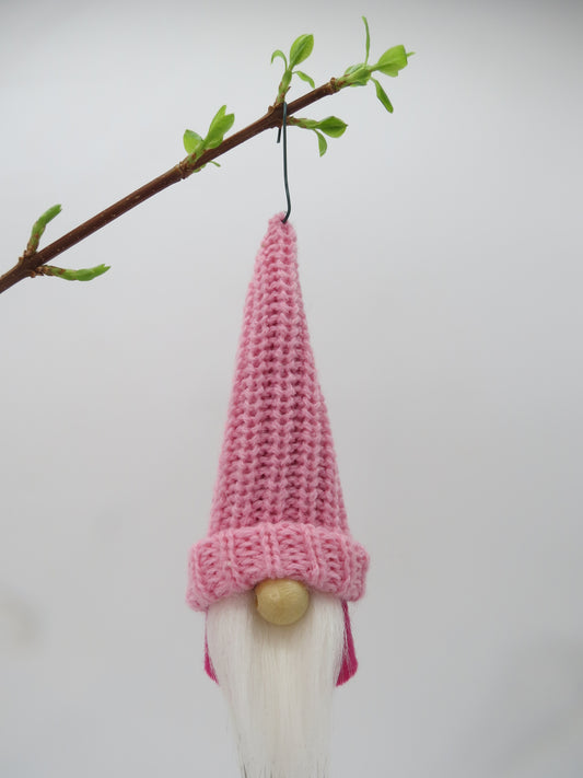 6" Ornament Gnome (5991) - Pink