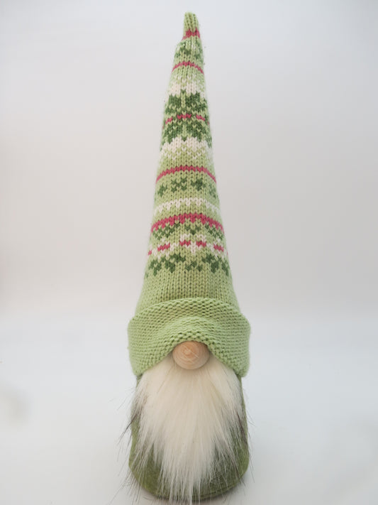 15" (38.1 cm) Medium Gnome (6037) - Olive Green/Pink/White