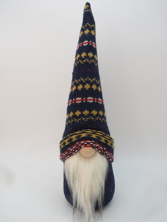 20" (50.8 cm) Large Gnome (6051) - Dark Blue with Pattern
