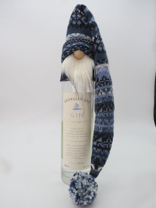 18 - 21" (45.7 - 53.3 cm) Tree/Bottle Topper Gnome (6061)- Blue/White Nordic
