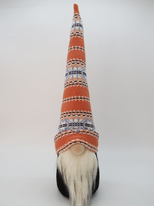 20" (50.8 cm) Large Gnome (6079) - Orange with Nordic Pattern