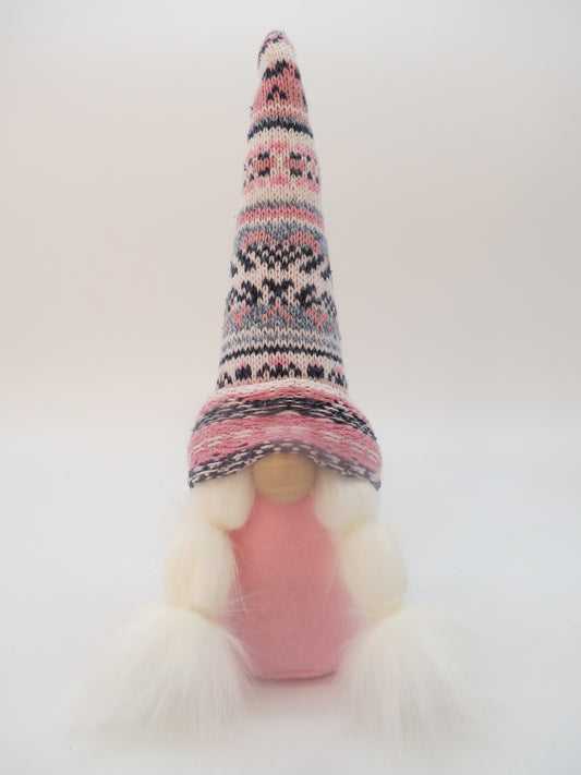 10" (25.4 cm) Small Gnomess (6099) Pink/Navy/Blue/White Nordic