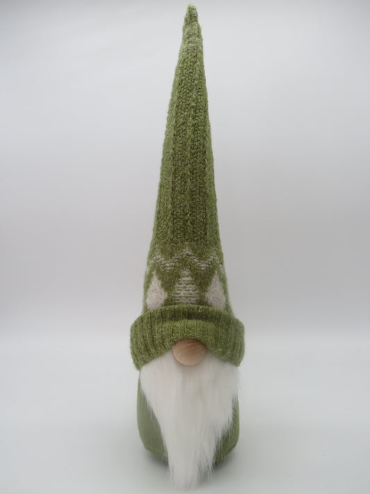 20" (50.8 cm) Large Gnome (6207) - Olive Green/White